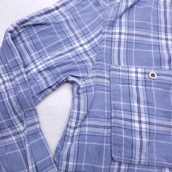 Pacsun Casual Button Up Short Sleeve Shirt Mens Size Extra Small XS Blue White - Picture 8 of 11